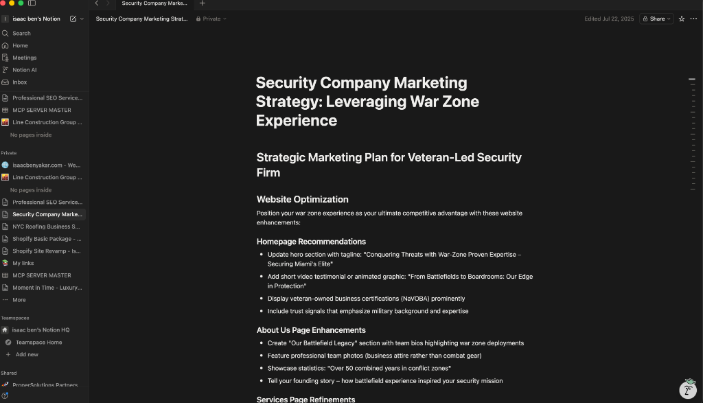 Client project documentation