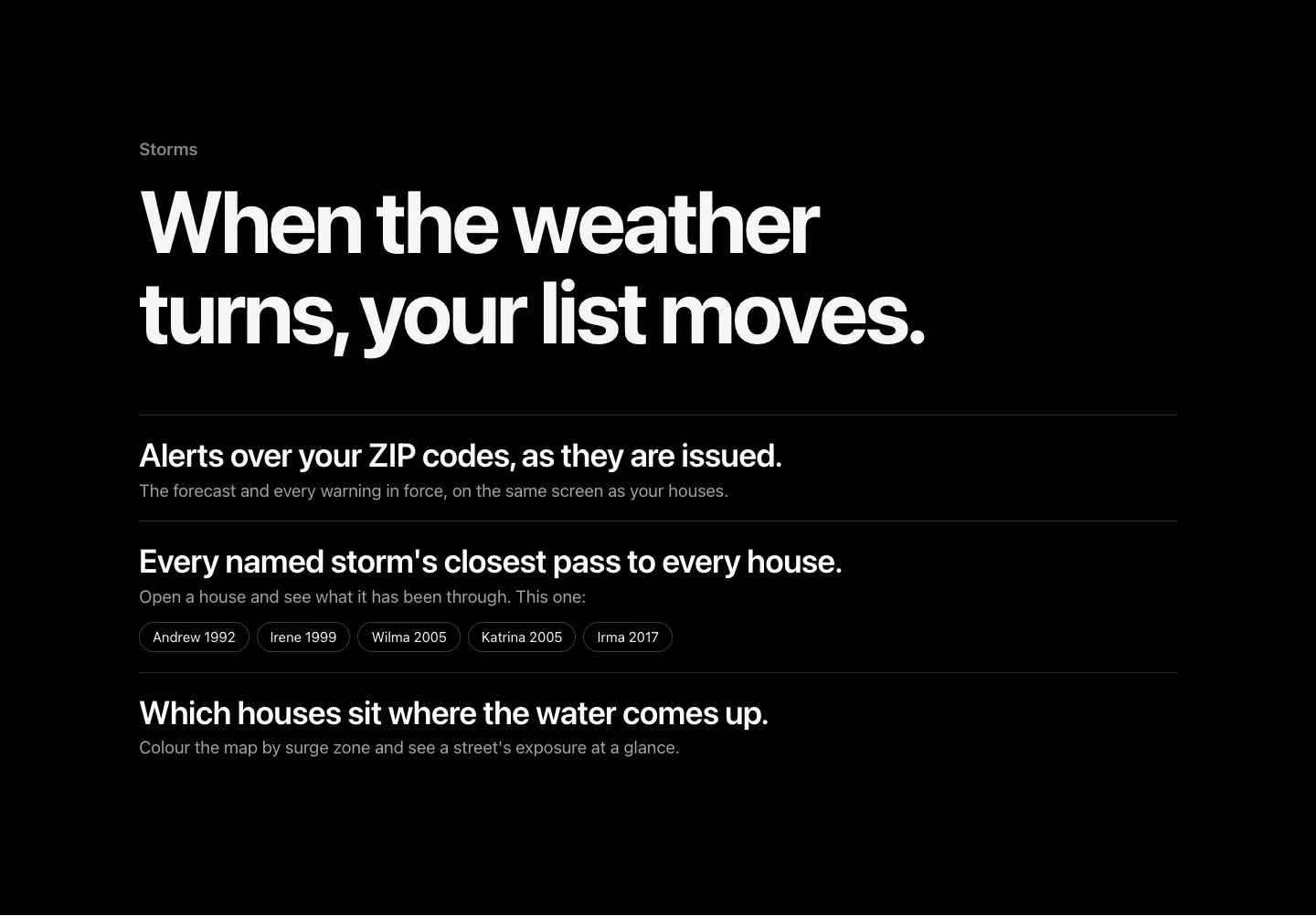 Eye in the Sky: Storm alerts and every named storm's pass