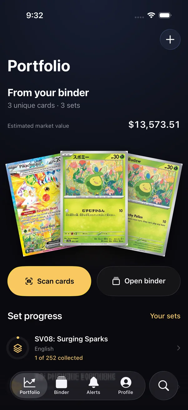 Truf TCG: The portfolio, with an estimated market value