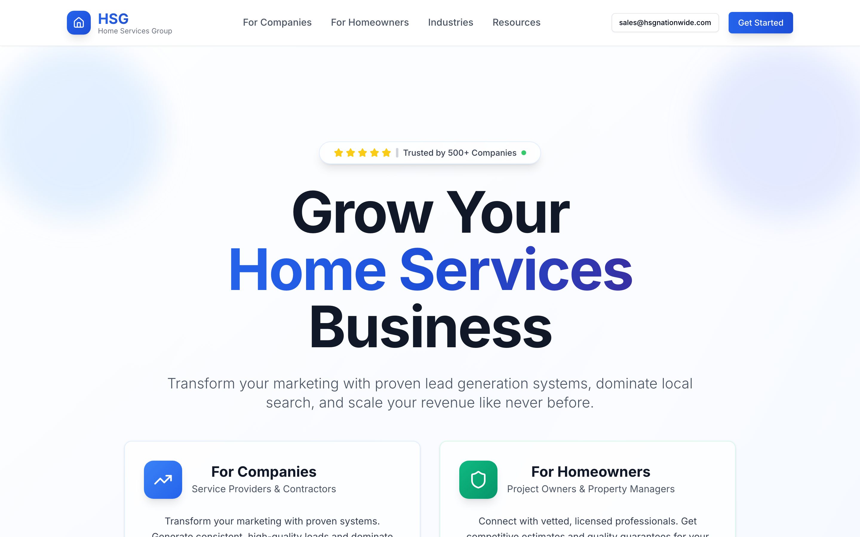 HSG Nationwide: Homepage, hsgnationwide.com